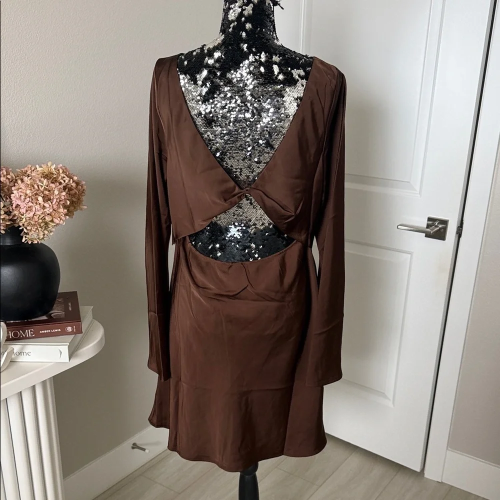 a new day Chocolate brown Women's Twist Back Dress - Picture 4 of 7